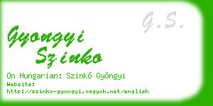 gyongyi szinko business card